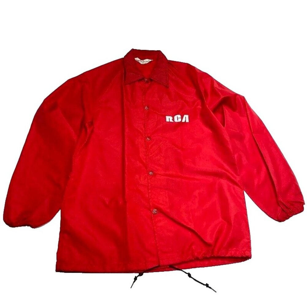 VTG RCA Victor Record‎ Label Snap Jacket S Duckster Sportswear Radio Music 1960s